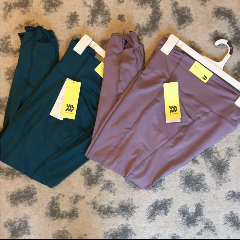 All In Motion Women’s High Rise 7/8 Leggings Size XL Set Of 2